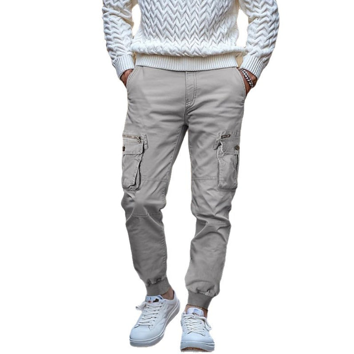 Men's cargo pants with multiple pockets and flexible fit Lisslune