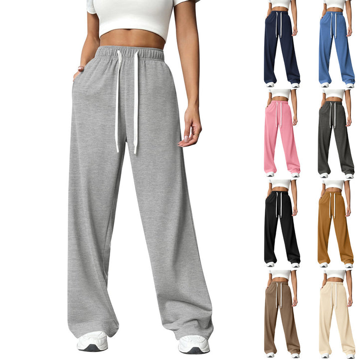 Women Comfortable Loose-Fitting Leisure Pants with Elastic Waist Lisslune