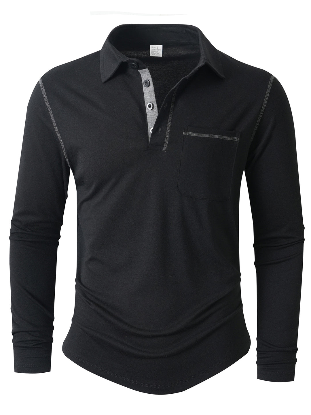 Men's Long Sleeve Polo Shirt Lisslune