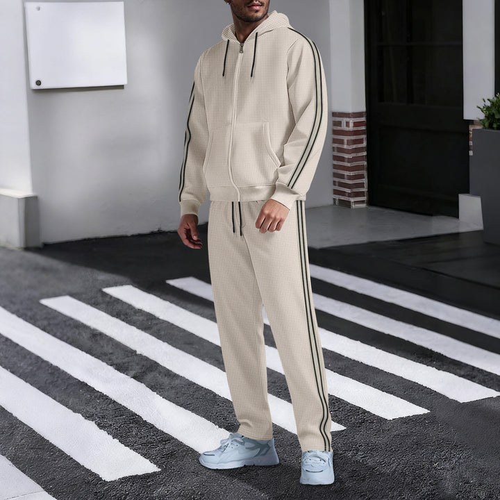 Men's sporty hoodie suit with side stripes Lisslune