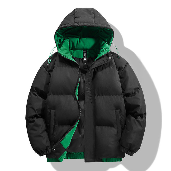 Men's fashionable quilted winter jacket with removable hood and insulating lining Lisslune