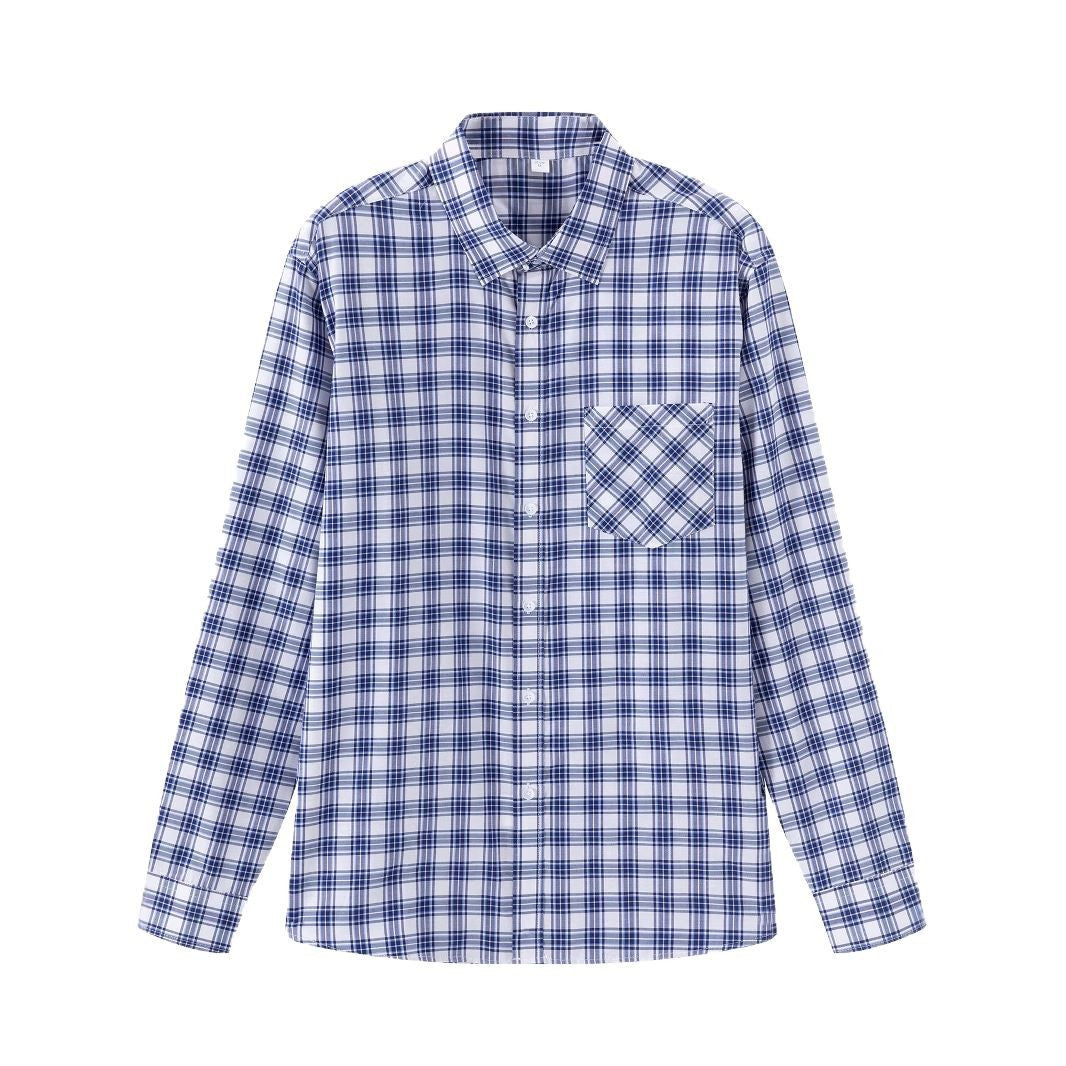 Men's casual checkered shirt with long sleeves and comfortable fit Lisslune