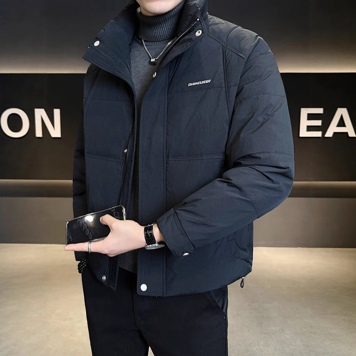 Men's Modern Quilted Jacket with Practical Hood and Warming Filling Lisslune