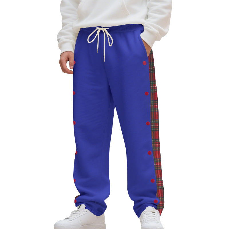 Men's relaxed joggers with checked side stripe Lisslune