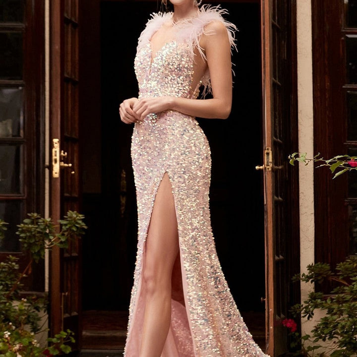 Ladies' Festive Cocktail Dress with Sequins Lisslune