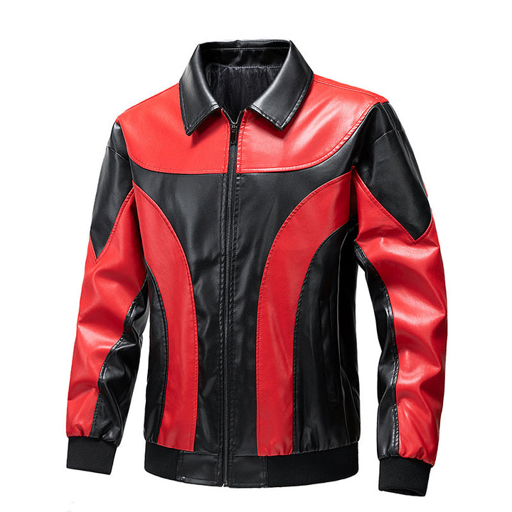 Men's stylish leather jacket in retro style Lisslune