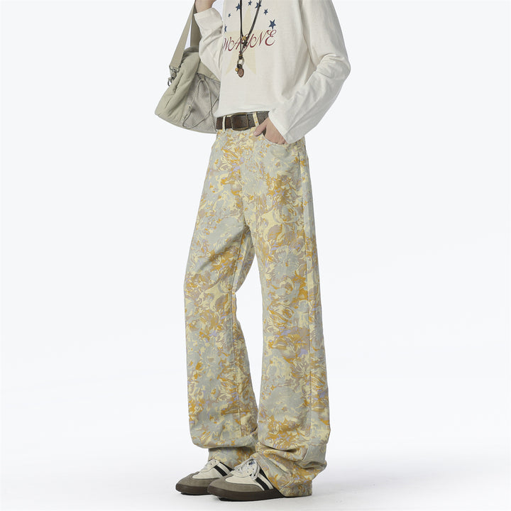 Men's Fashion Harem Pants with Unique Pattern and Comfortable Fit Lisslune