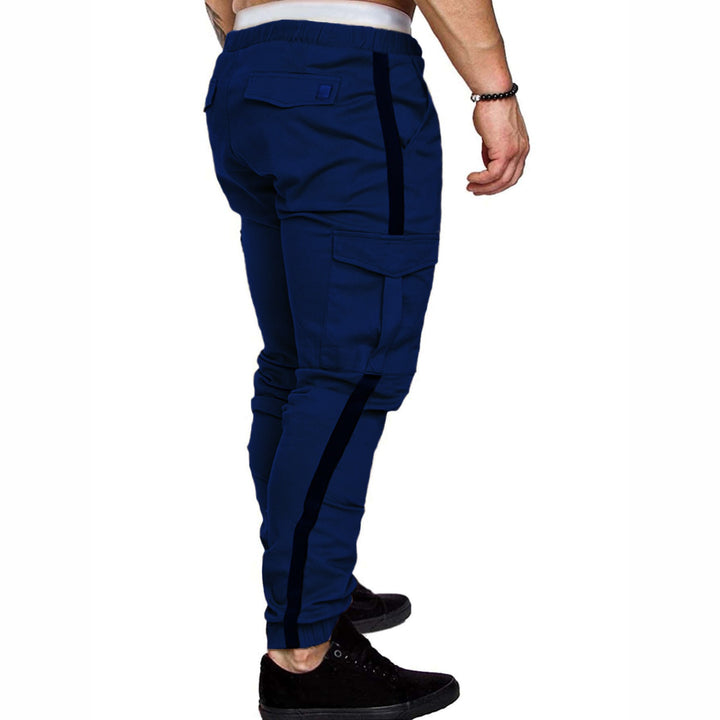 Men's Cargo Jogging Pants with Elastic Waistband and Practical Pockets Lisslune