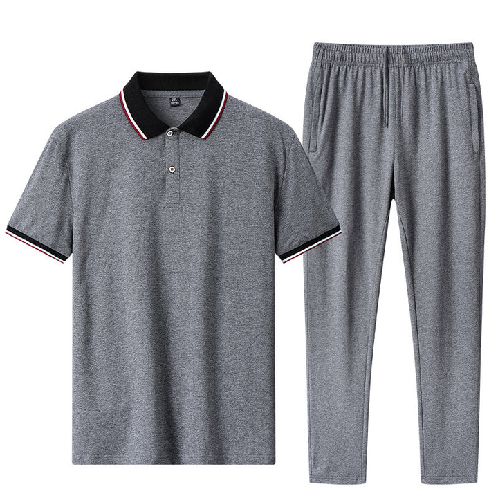 Men's relaxed polo and jogging suit set Lisslune