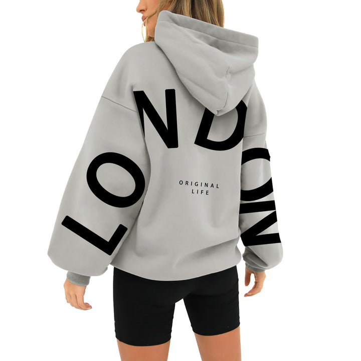 Women's oversized hoodie with trendy London print Lisslune