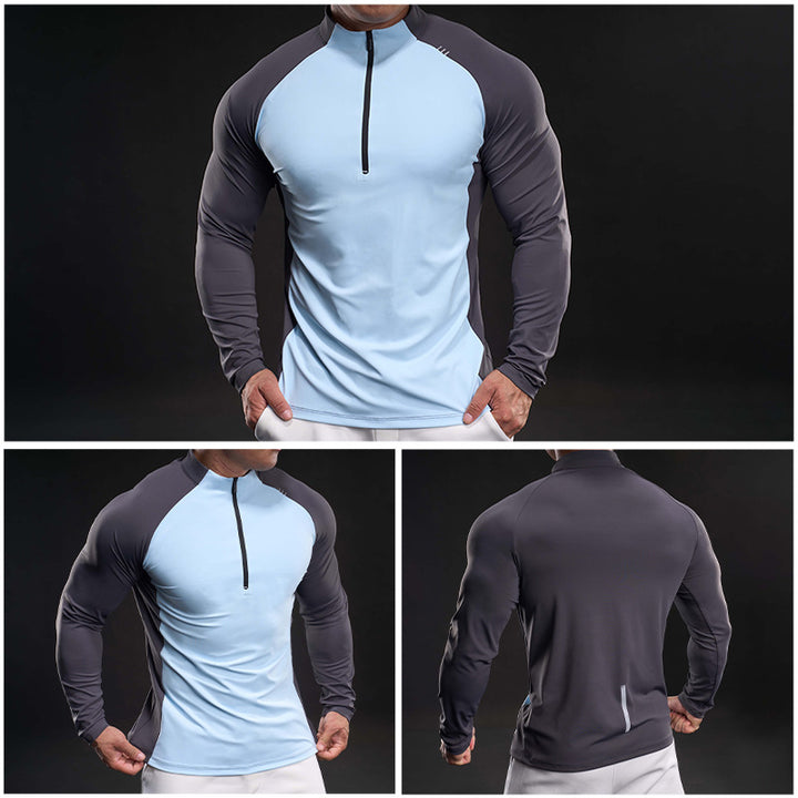 Men's functional shirt with half zip and breathable properties Lisslune