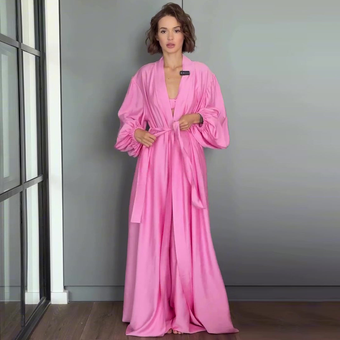 Women's Two-Piece Set made of airy, soft cotton with a loose fit and elastic waistband