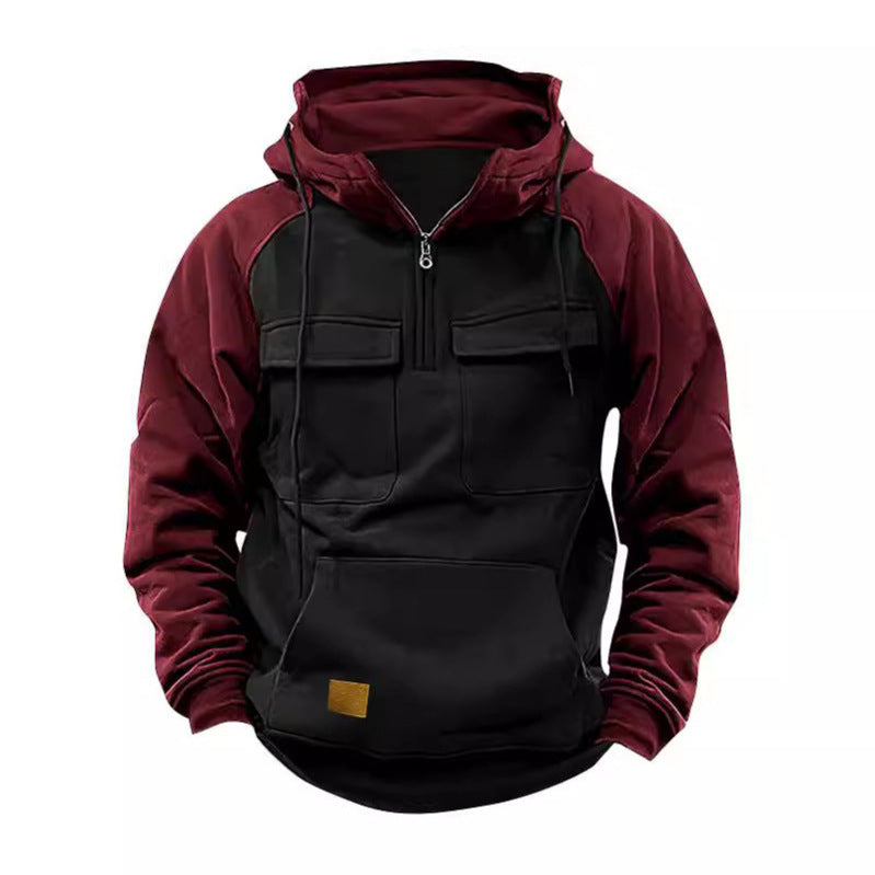 Men's Functional Hoodie with Practical Pockets and Innovative Design Lisslune