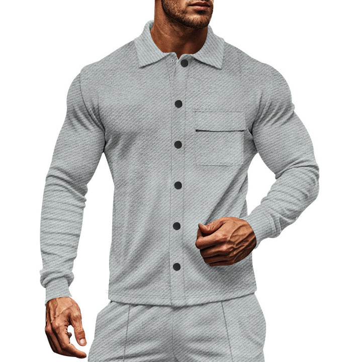 Men's men's jacket made of comfortable fabric with modern button details and chest pocket Lisslune