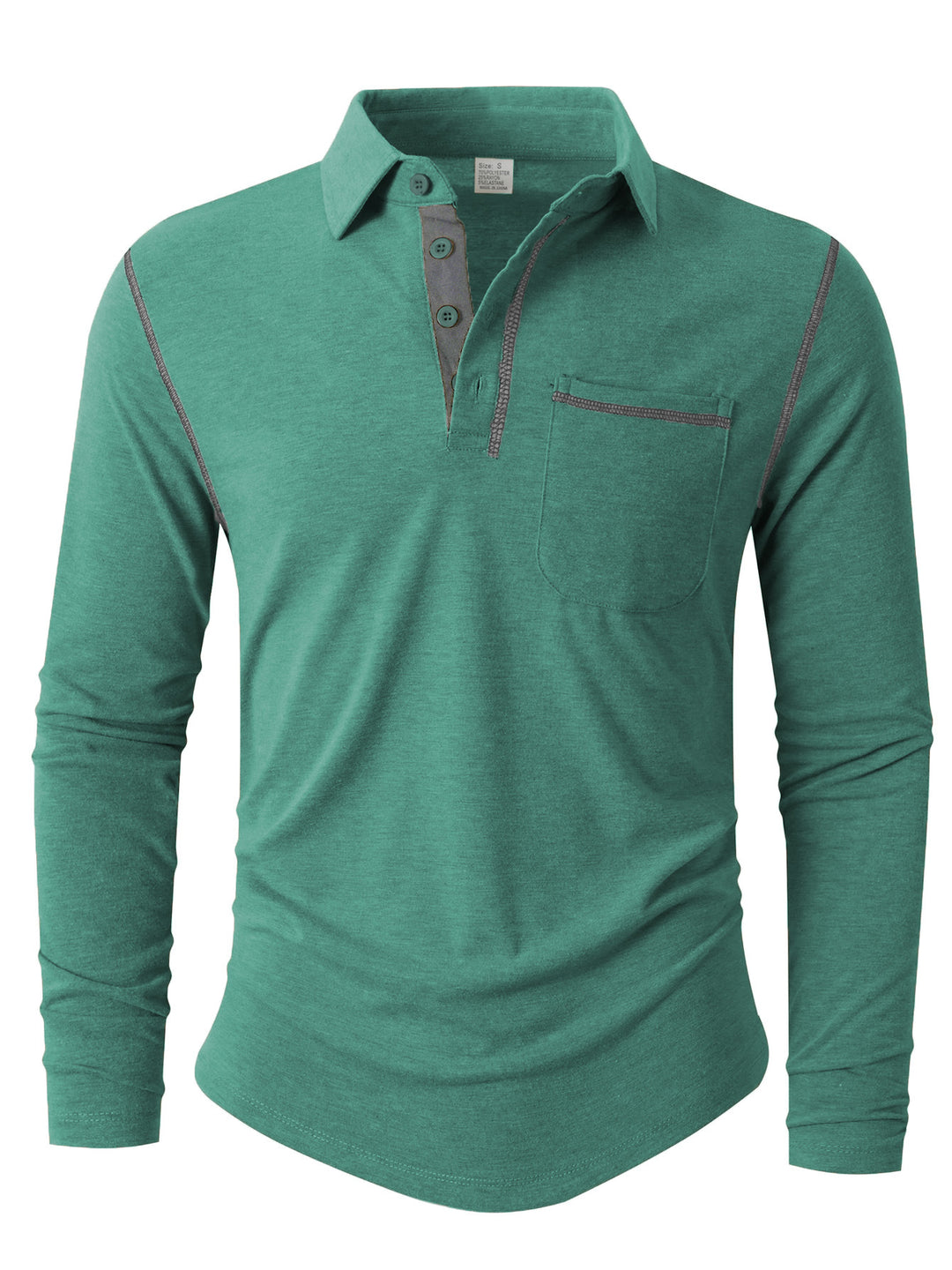 Men's Long Sleeve Polo Shirt Lisslune