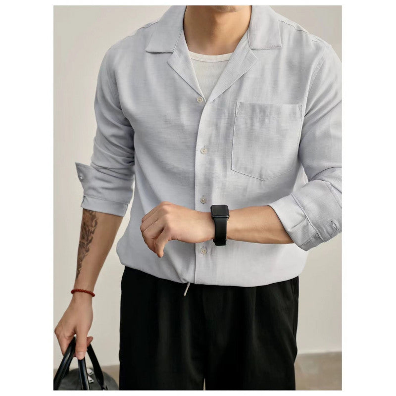 Men's Lightweight Short Sleeve Shirt with Chest Pocket and Casual Fit Lisslune