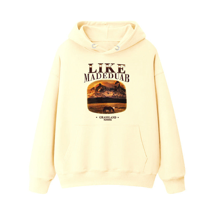 Women's hoodie with artistic landscape motif Lisslune