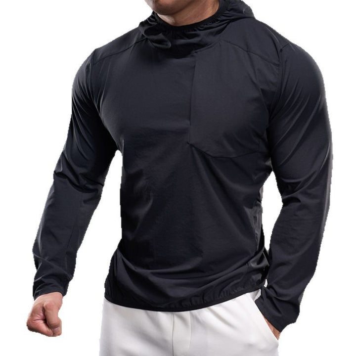 Men's Breathable Long Sleeve Shirt with Hood Lisslune