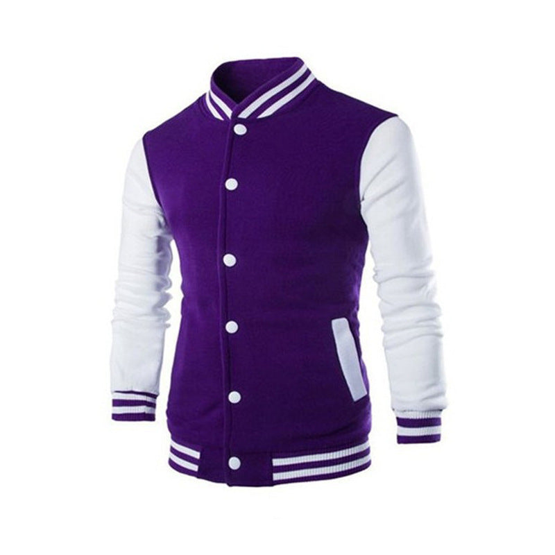 Men's sporty college jacket with contrasting sleeves and comfortable fit Lisslune