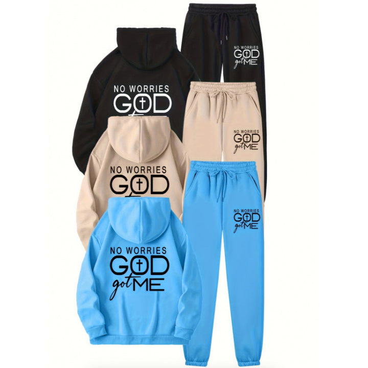 Women’s sporty hoodie and jogger set with inspiring motif Lisslune