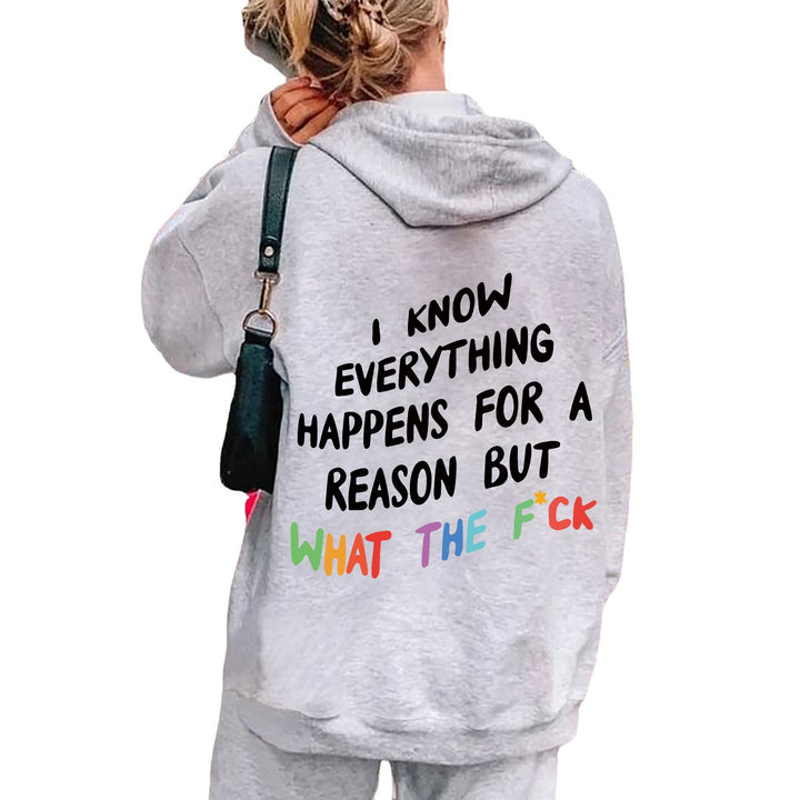 Women's hoodie with inspiring lettering and loose fit Lisslune