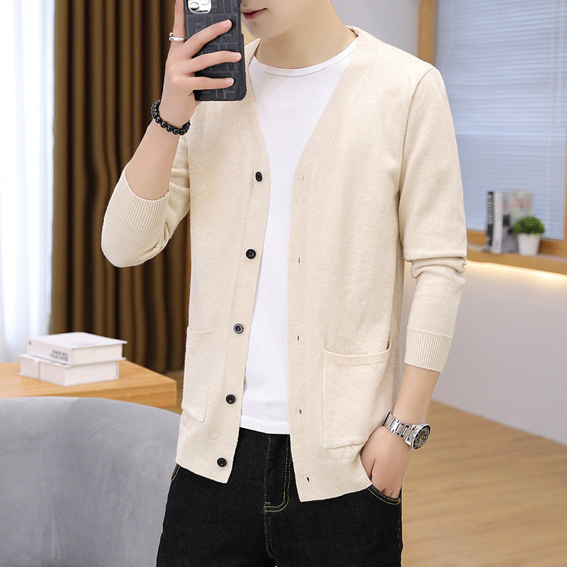 Men's elegant lightweight knitted cardigan with pockets Lisslune