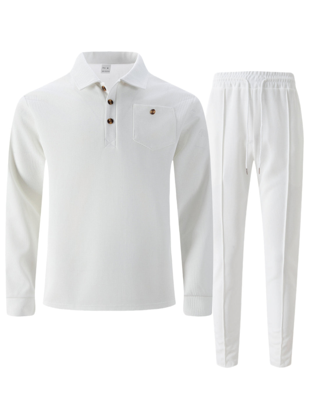 Men's leisure suit with modern structured design and practical button placket Lisslune