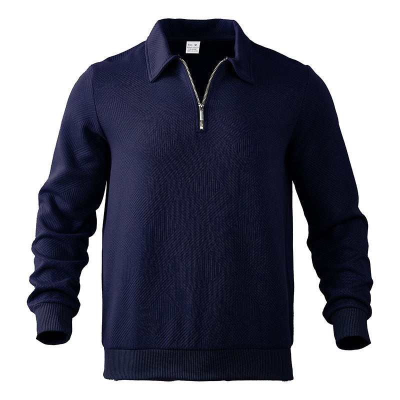 Men's fleece pullover with textured surface and modern contrast details Lisslune