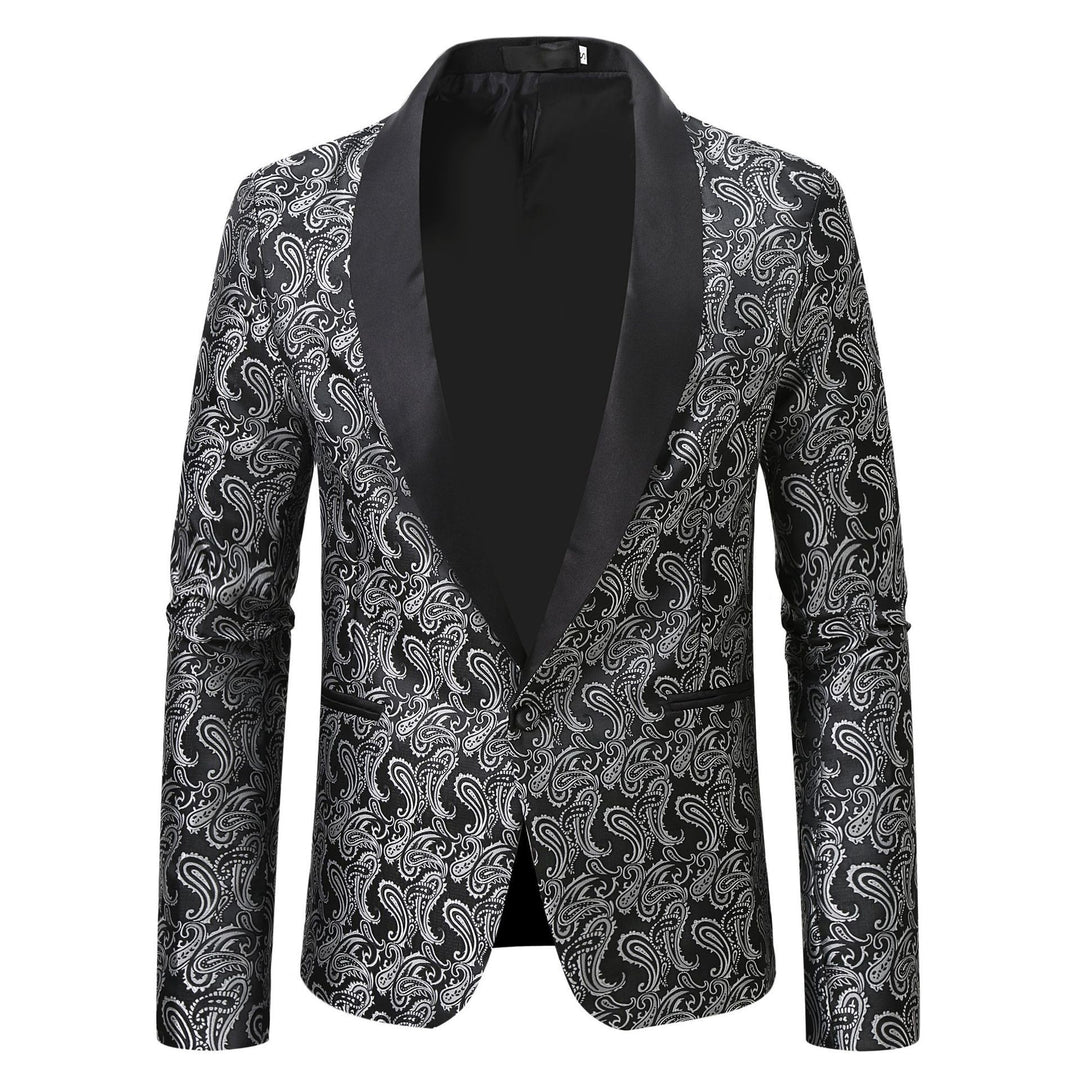 Men's extravagant tuxedo jacket with paisley pattern Lisslune