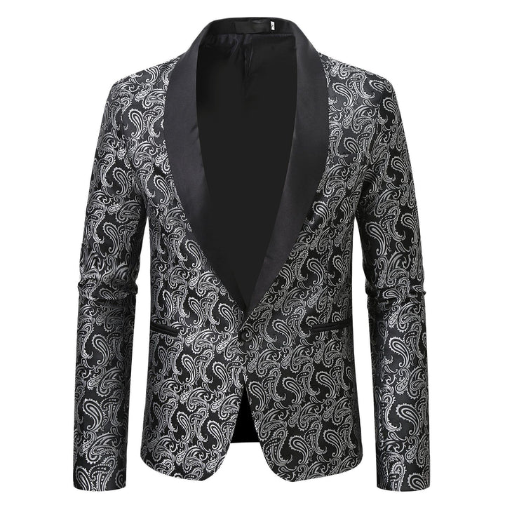 Men's extravagant tuxedo jacket with paisley pattern Lisslune