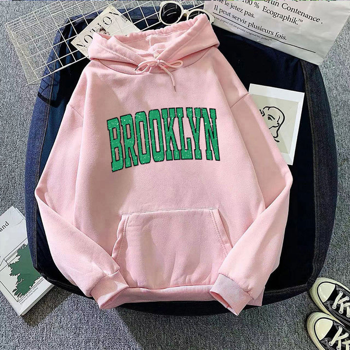 Women's Hoodie with Casual Brooklyn Print Lisslune