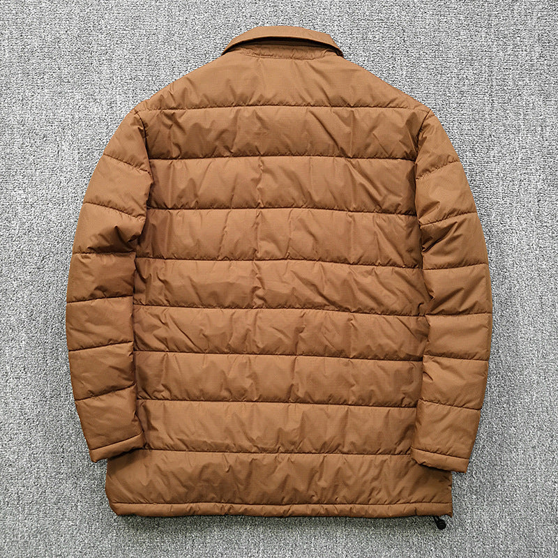 Men's quilted overshirt jacket with practical flap pockets and sturdy collar Lisslune