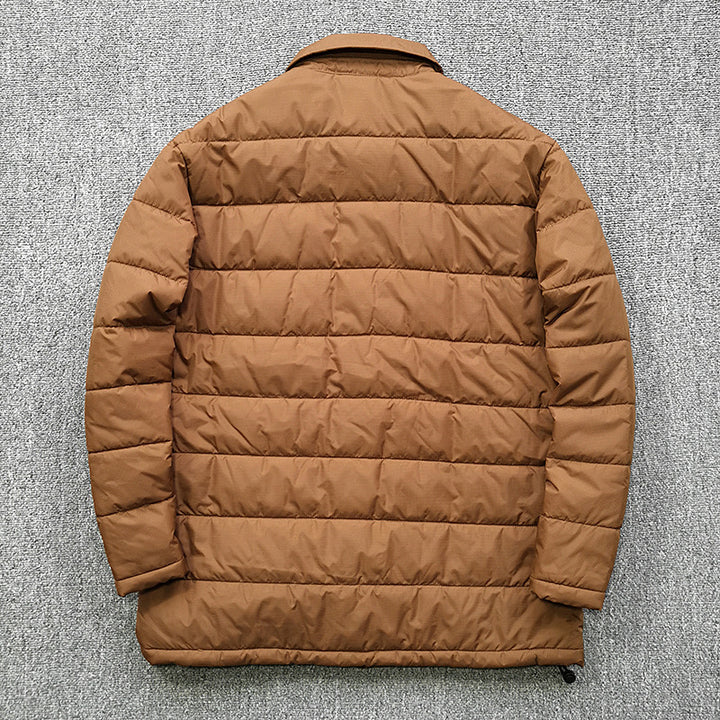 Men's quilted overshirt jacket with practical flap pockets and sturdy collar Lisslune
