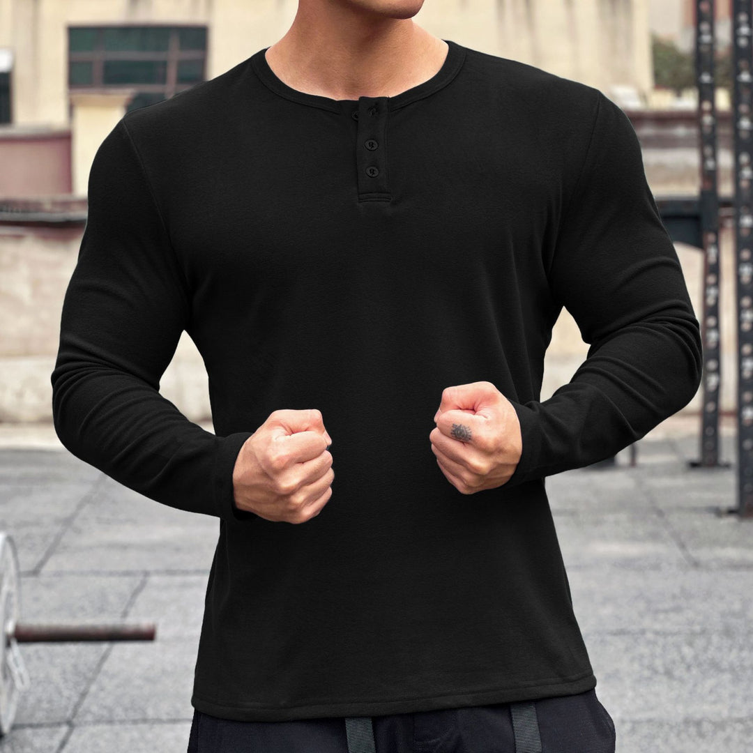 Men's stylish long-sleeve shirt with modern button closure Lisslune