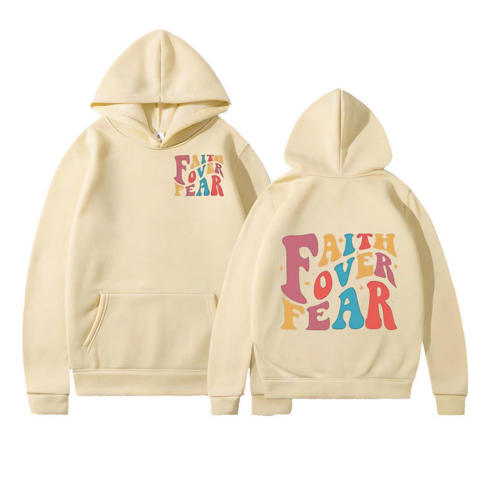Women's hoodie with creative lettering and soft inner fleece Lisslune