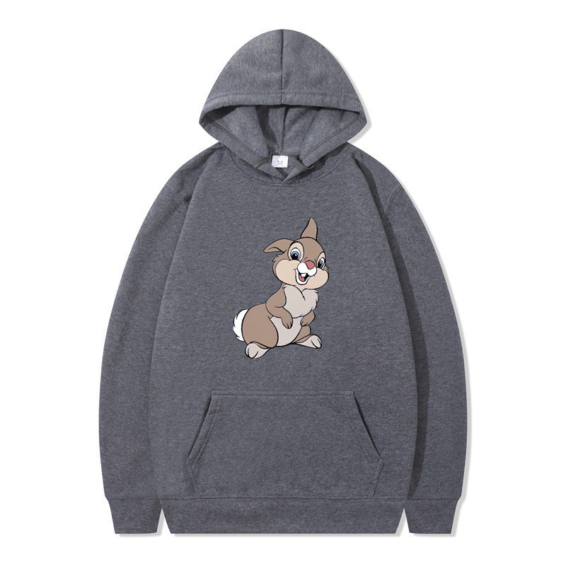 Women's hooded sweatshirt with cute rabbit design and comfortable kangaroo pockets Lisslune