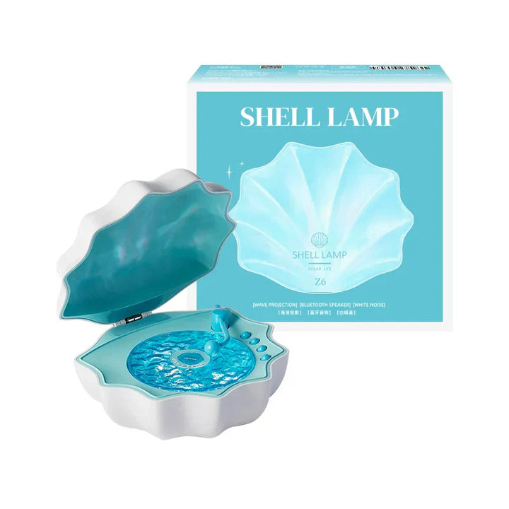 Lisslune | Shell Lamp Waves Retro Bluetooth Turntable LED Night Light - Perfect Gift for Kids and Girls
