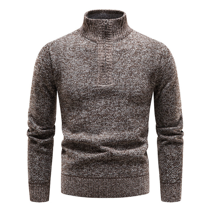 Men's knit sweater with high collar and zipper Lisslune