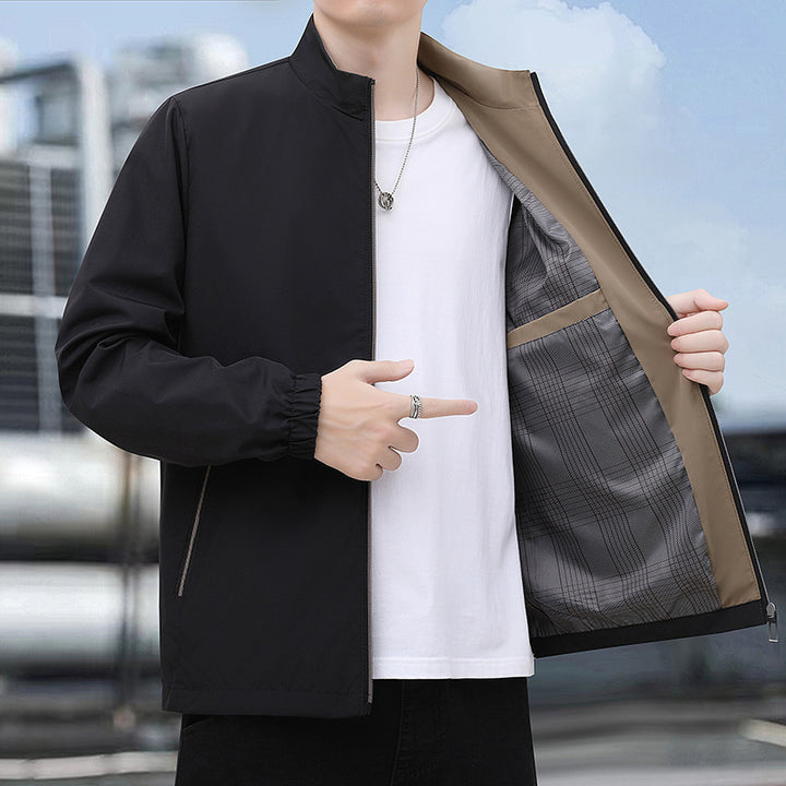 Men's lightweight windbreaker with elastic cuffs and trendy lining Lisslune