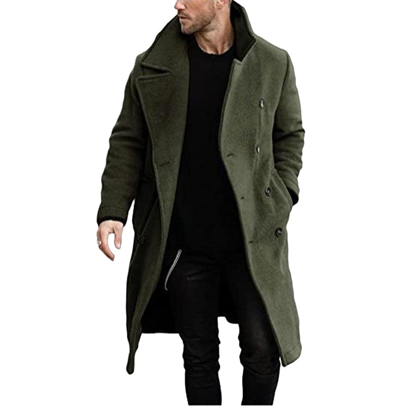 Men's trendy wool coat with textured surface and practical pockets Lisslune