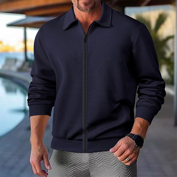 Men's Lightweight Casual Jacket with Textured Design Lisslune
