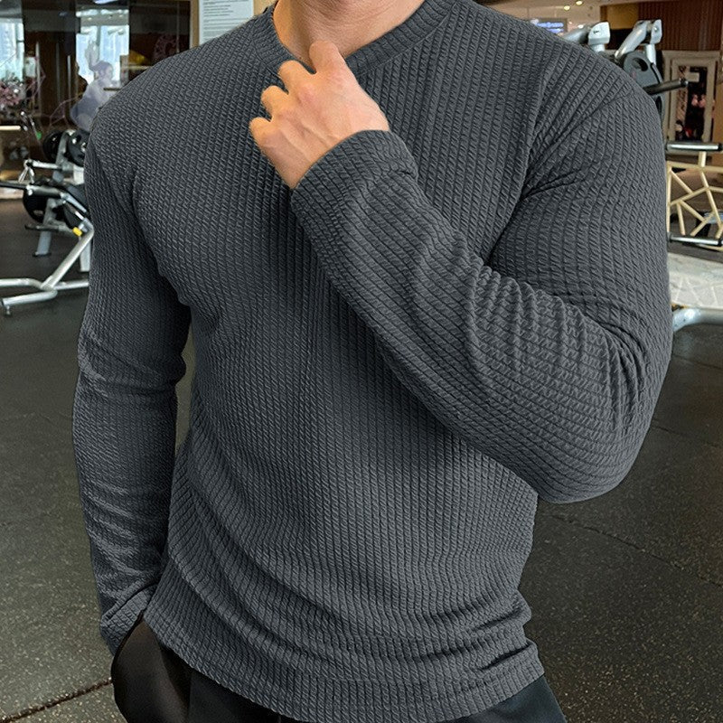 Men's long-sleeve shirt with textured design and modern cut Lisslune