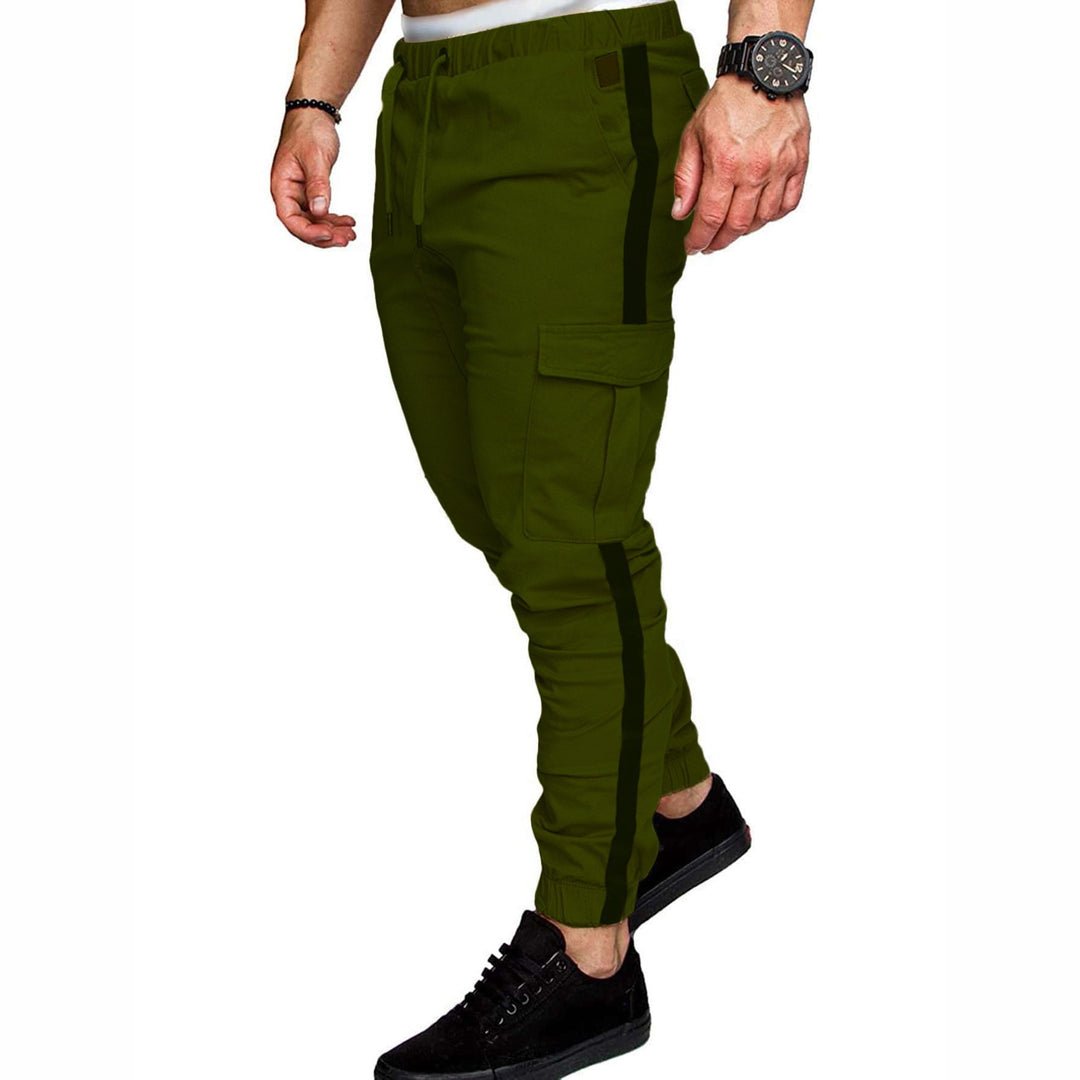 Men's Cargo Jogging Pants with Elastic Waistband and Practical Pockets Lisslune