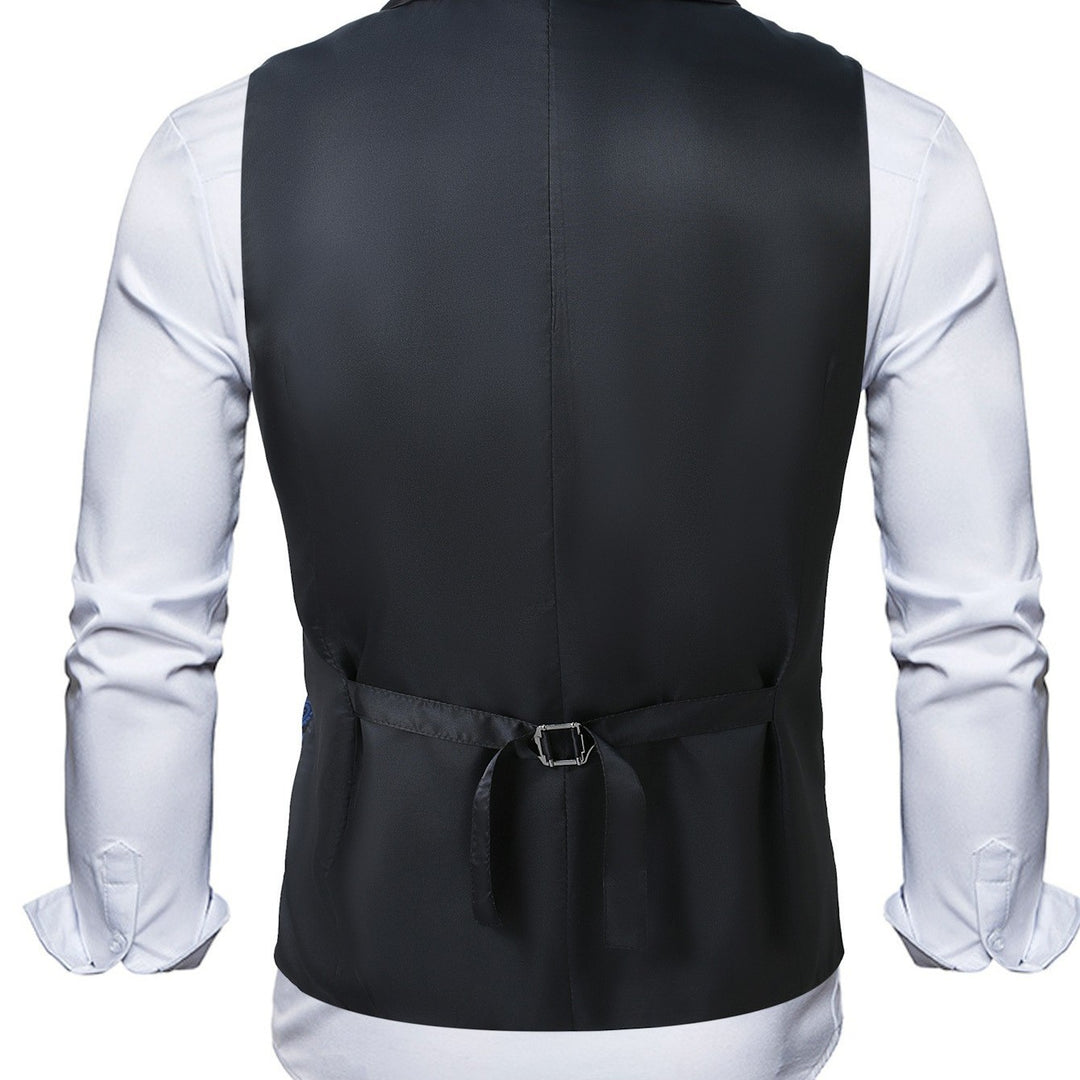 Men's elegant brocade waistcoat with shimmering satin lapels Lisslune