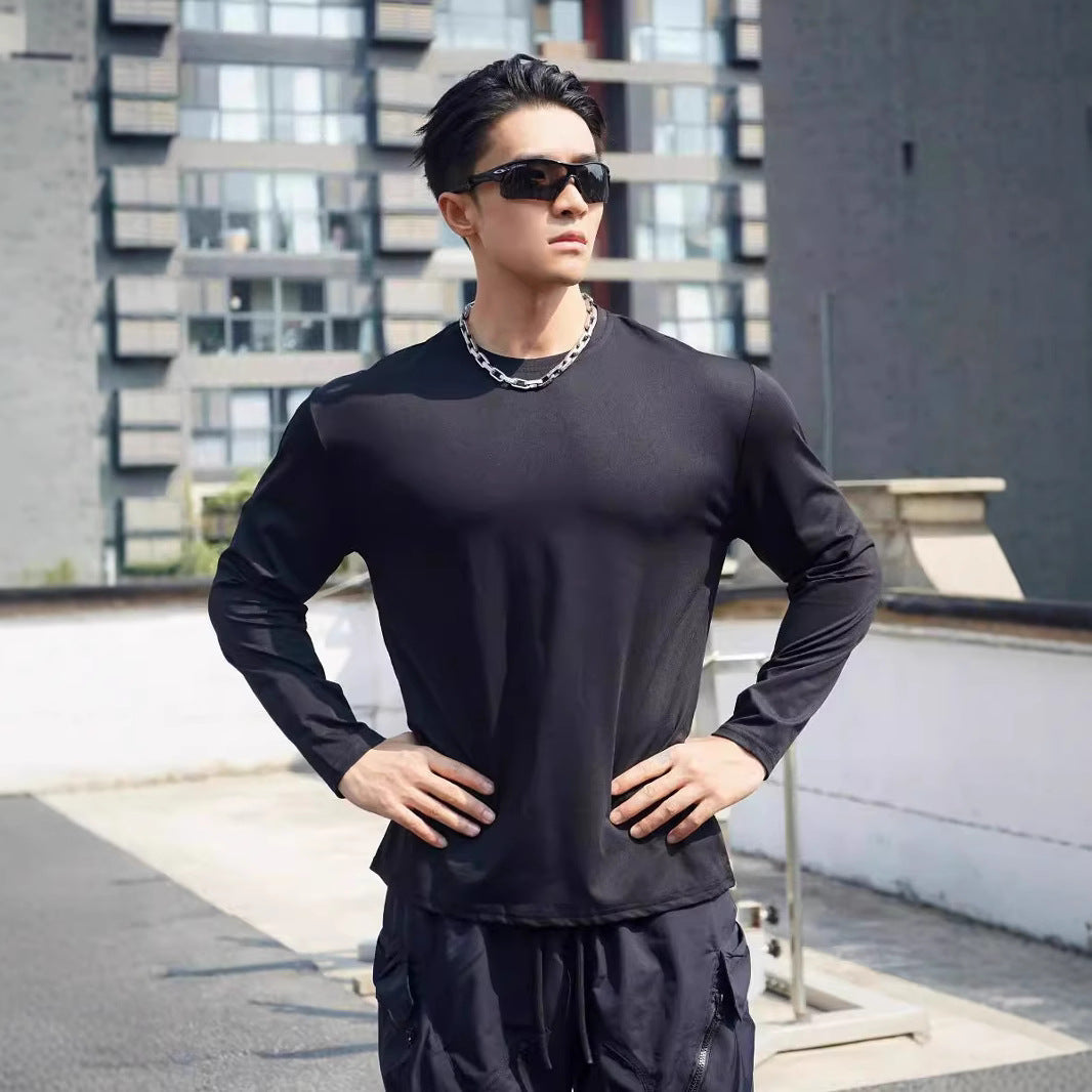 Men's Long Sleeve Sports Shirt with Breathable and Moisture-Regulating Technology Lisslune