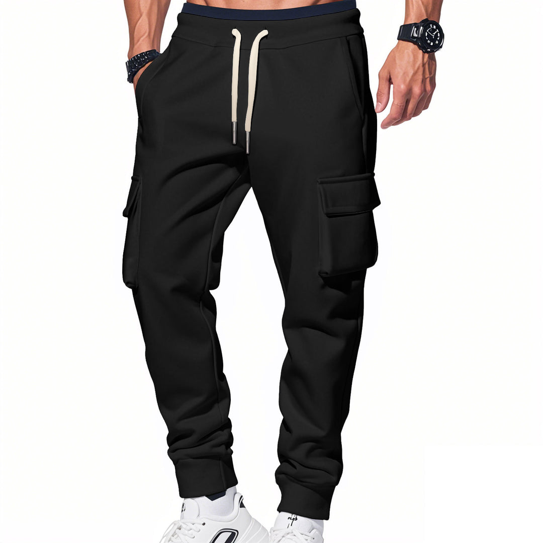 Men's cargo pants with elastic waistband and practical side pockets Lisslune 1759578172