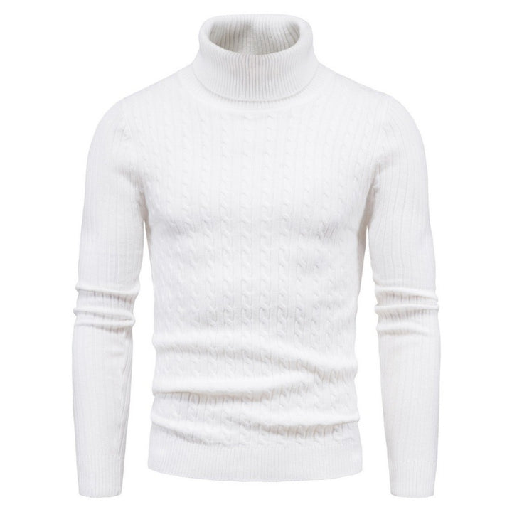 Men's turtleneck sweater with cable pattern Lisslune