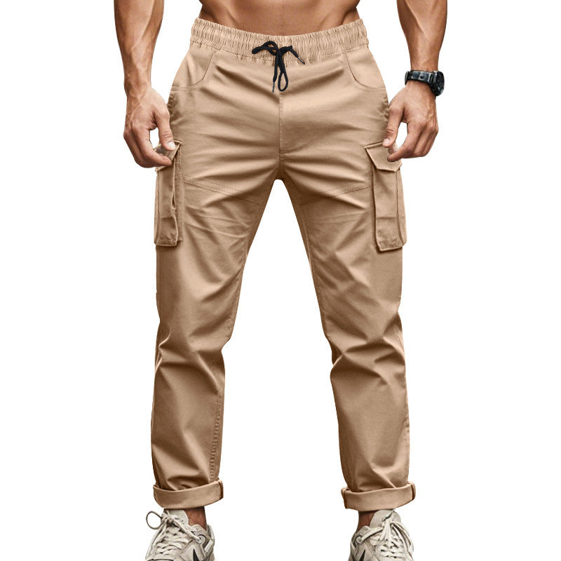 Men's cargo pants with elastic waistband and practical side pockets Lisslune 1758812816