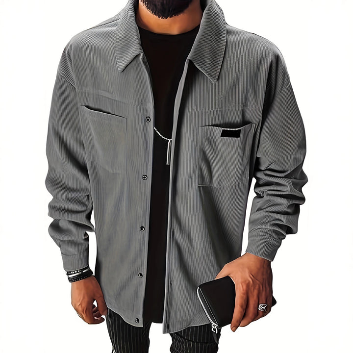 Men's Modern Rib Structure Shirt Jacket Lisslune