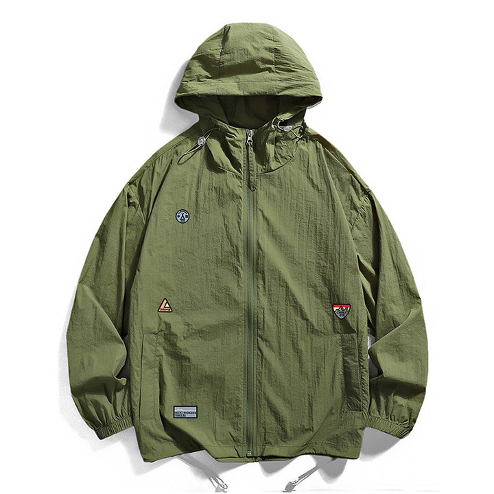Men's multifunctional outdoor jacket with adjustable hood and zip pockets Lisslune